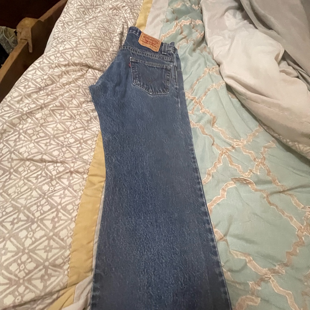 Levis Bootcut Brand Classic Blue Mens Jeans